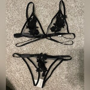 Mesh bra and panty set - never worn